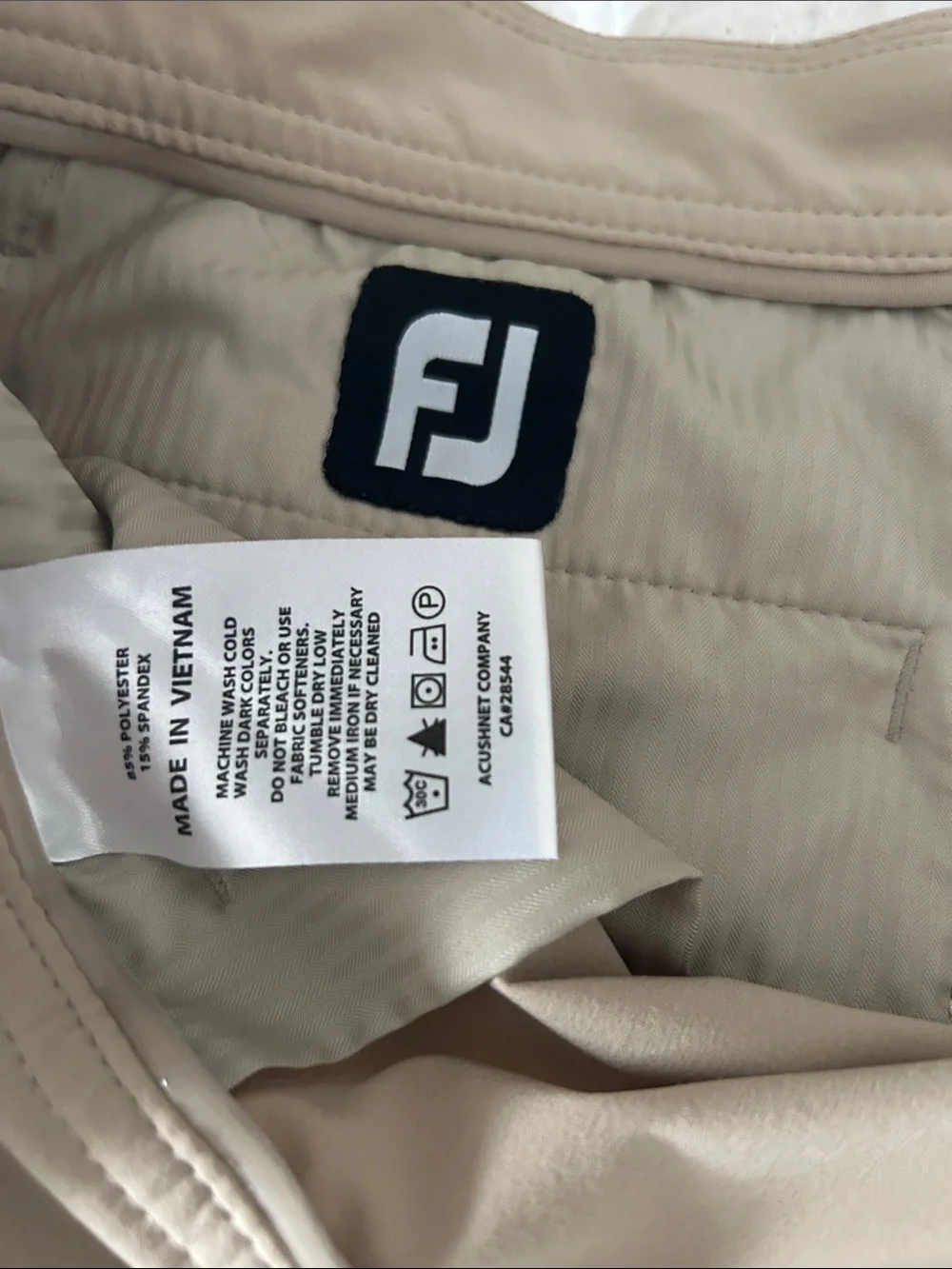 Footjoy Inseam 7” Khaki Men’s Shorts